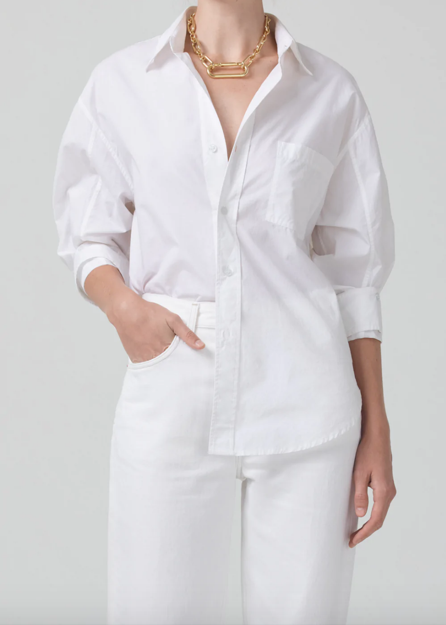 Citizens of Humanity Kayla Shirt Optic White - Pure Boutique