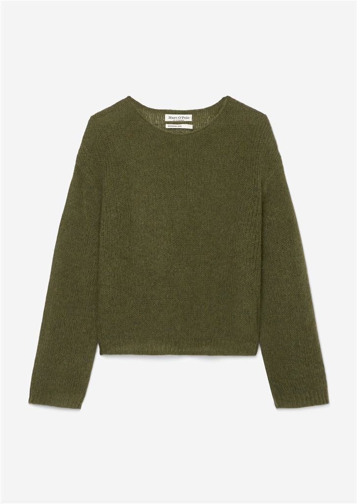 Marc O Polo Alpaca and Wool Blend Knit Wild Olive - Pure Boutique