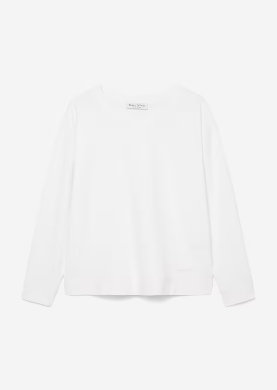 Marc O Polo Organic Cotton Sweatshirt White Logo - Pure Boutique