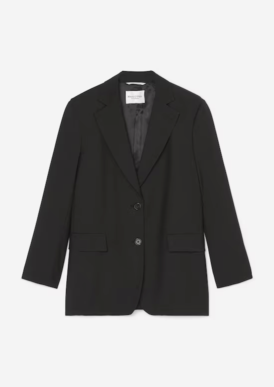 Marc O'Polo Oversized Wool Blazer Black - Pure Boutique
