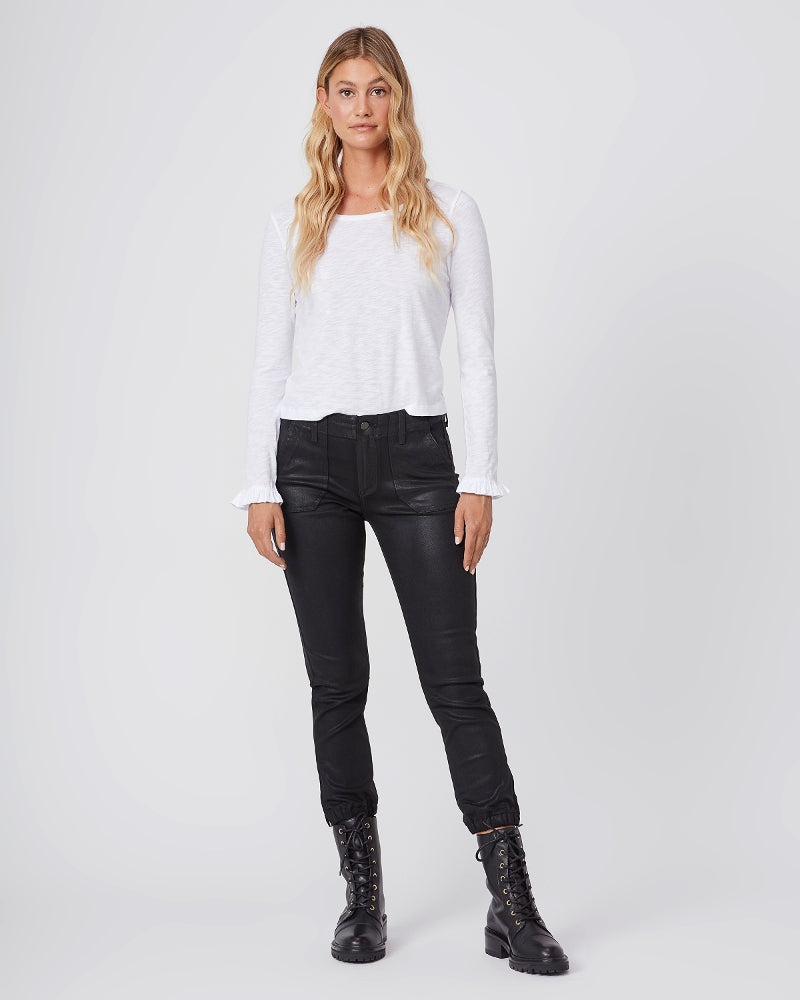 Paige Mayslie Jogger Black Fog Luxe Coating - Pure Boutique