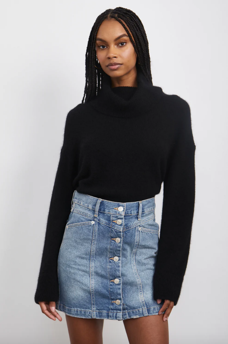 Rails Imogen Turtleneck Sweater Black - Pure Boutique