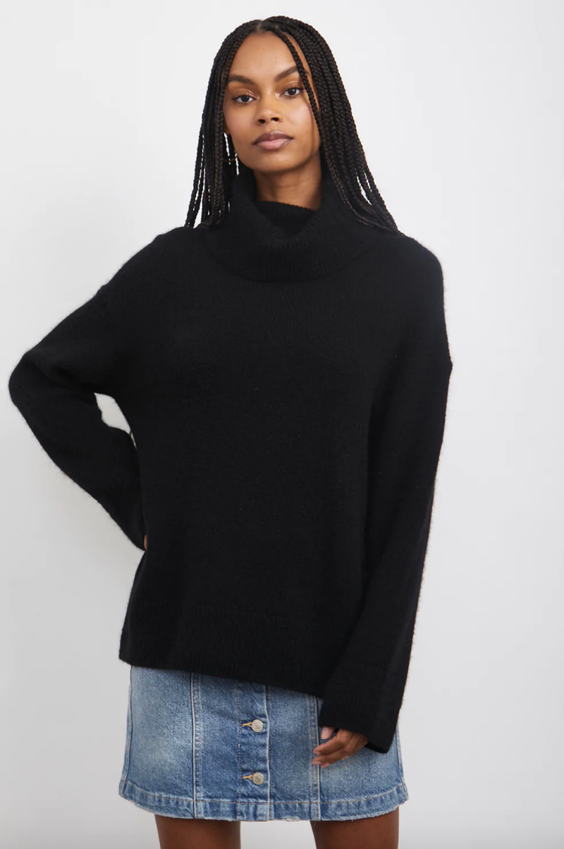 Rails Imogen Turtleneck Sweater Black - Pure Boutique