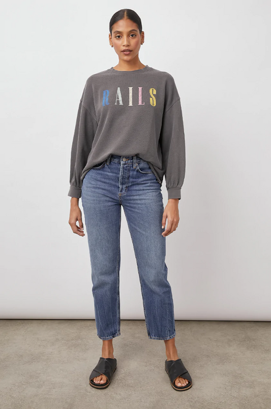 Rails Signature Sweatshirt Vintage Black - Pure Boutique