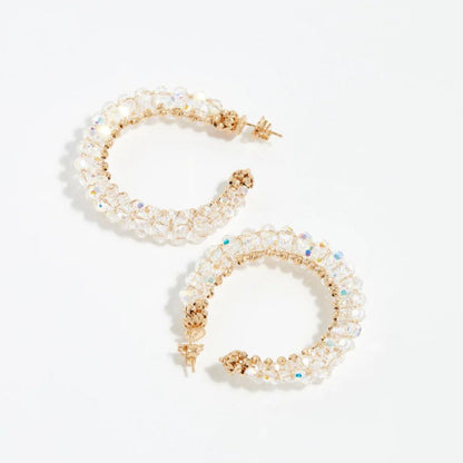 Soru Jewellery Crystal Alessia Hoop Earrings