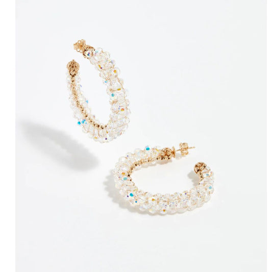 Soru Jewellery Crystal Alessia Hoop Earrings